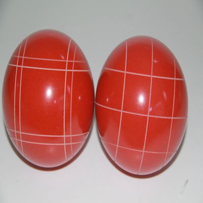 BuyBocceBalls Listing - Made in USA, Premium Quality Tournament - Replacement 2 Pack - EPCO Bocce Balls with Criss Cross and Close Curvey Stripes - Rustic Orange 110mm, 998 Grams (2 lbs. 3.2 oz.)