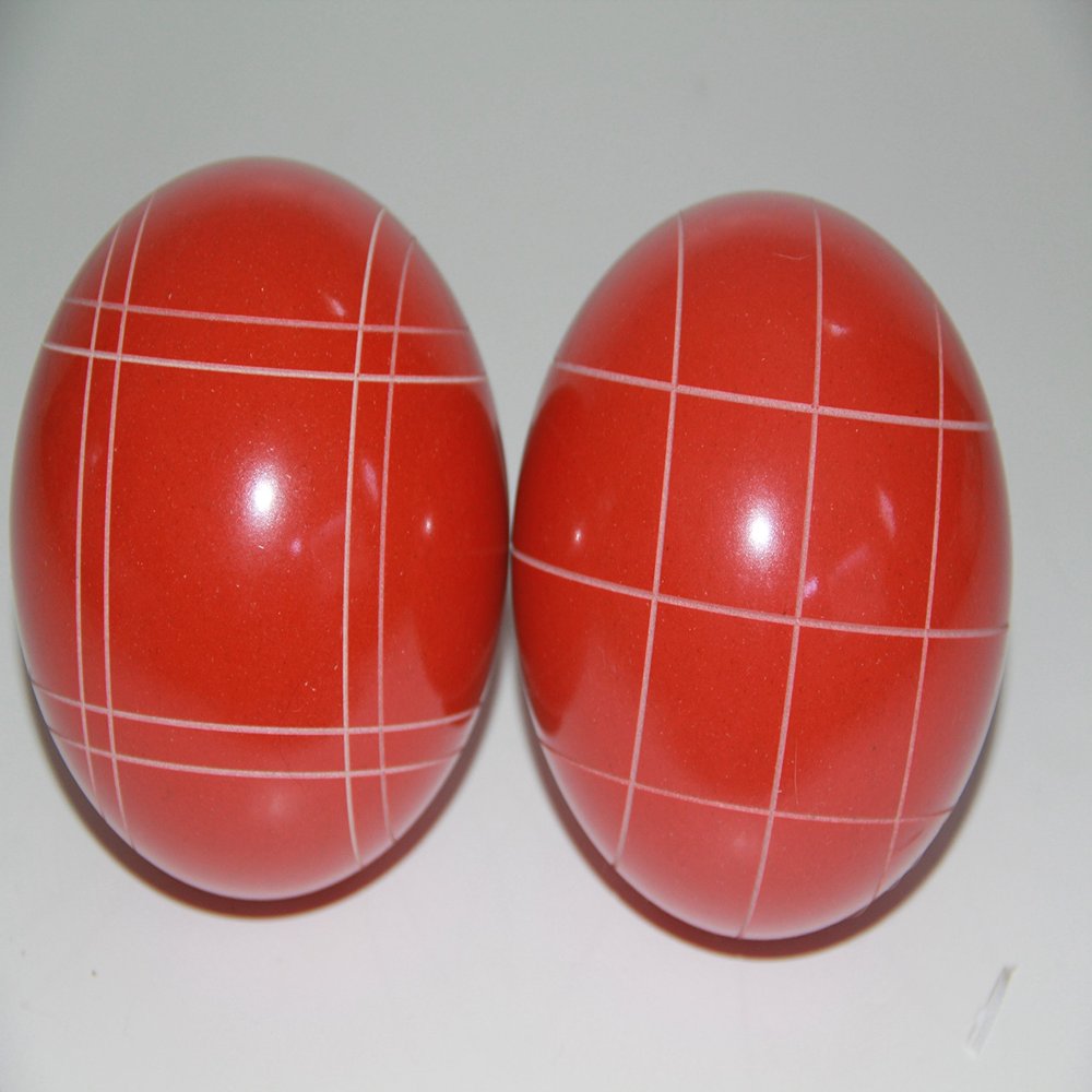 BuyBocceBalls Listing - Made in USA, Premium Quality Tournament - Replacement 2 Pack - EPCO Bocce Balls with Criss Cross and Close Curvey Stripes - Rustic Orange 110mm, 998 Grams (2 lbs. 3.2 oz.)