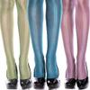 MUSIC LEGS Women's Shiny Metallic Pantyhose, Turquoise, One Size view 4