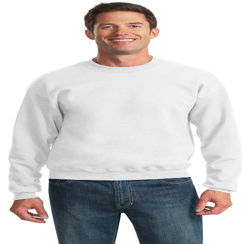 Jerzees 8 oz., 50/50 NuBlend Fleece Crew (562)- WHITE,4XL