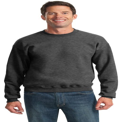 Jerzees 8 oz. 50/50 Fleece Crew (562) Black Heather, M
