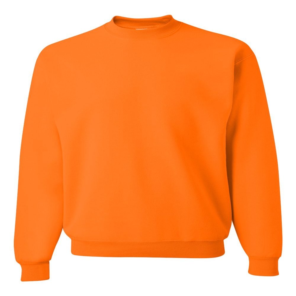 Jerzees 8 oz. 50/50 Fleece Crew (562) Safety Orange, S