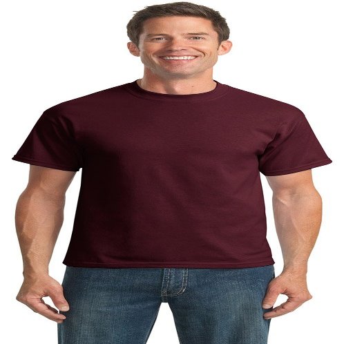 Port & Company Mens 5.4-oz 100% Cotton T-Shirt, Large, Athletic Maroon