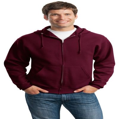 Jerzees 8 oz., 50/50 NuBlend Fleece Full-Zip Hood (993)- MAROON,2XL