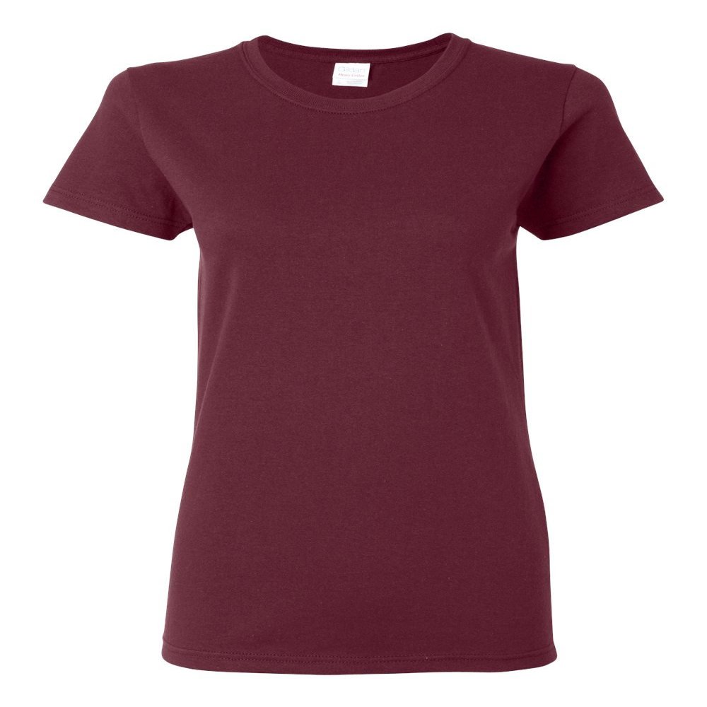 Heavy Cotton 5.3 oz. Missy Fit T-Shirt (G500L) Maroon, 3XL