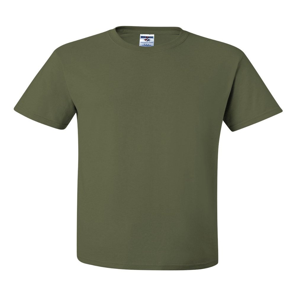 Jerzees 5.6 oz. 50/50 Heavyweight Blend T-Shirt (29M) Military Green, XL