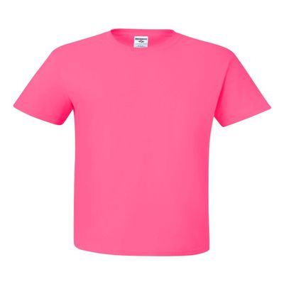 Jerzees 5.6 oz. 50/50 Heavyweight Blend T-Shirt (29M) Neon Pink, XL