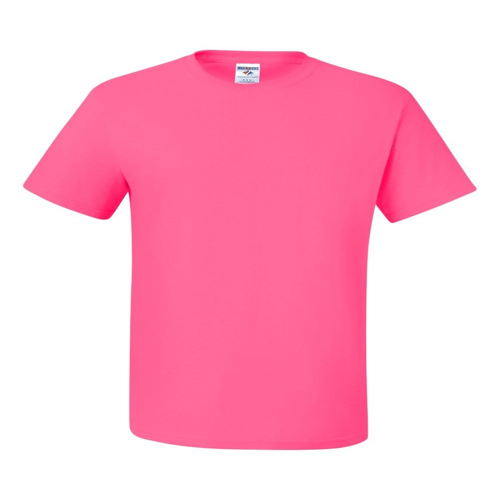 Jerzees 5.6 oz. 50/50 Heavyweight Blend T-Shirt (29M) Neon Pink, XL