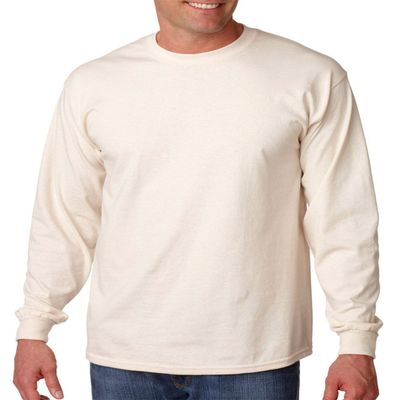 Cotton 6 oz. Long-Sleeve T-Shirt (G240) Natural, L