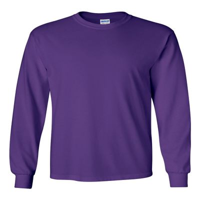 Cotton 6 oz. Long-Sleeve T-Shirt (G240) Purple, L