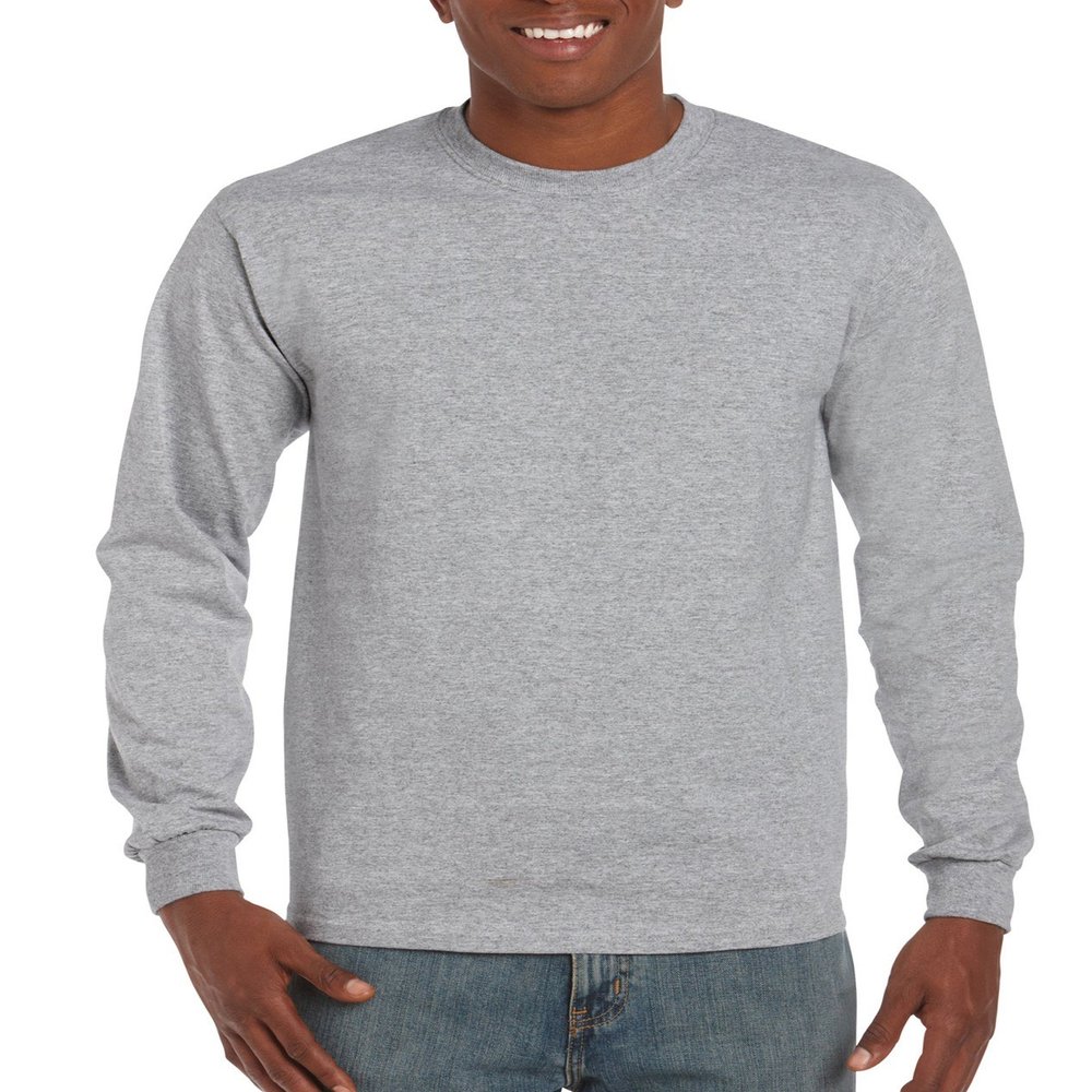 Gildan Ultra Cotton 6 oz. Long-Sleeve T-Shirt (G240)- SPORT GREY,L