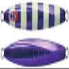JACKALL Metal Jig Lure, Anchovy Metal, Type 1, 4.6 oz (130 g), Purple/Glow Stripe view 1