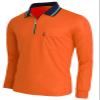 BCPOLO Zip Polo Shirt Athletic Long Sleeve Dri Fit Zip Polo-Orange-M (Asia-XL) view 1