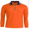 BCPOLO Zip Polo Shirt Athletic Long Sleeve Dri Fit Zip Polo-Orange-M (Asia-XL) view 2