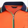 BCPOLO Zip Polo Shirt Athletic Long Sleeve Dri Fit Zip Polo-Orange-M (Asia-XL) view 4