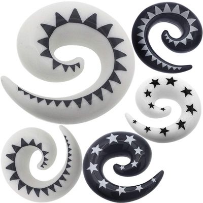 1/2 gauges ear plugs tunnels screw silicone steel double flare men black set stretching Taper 1/2 12mm