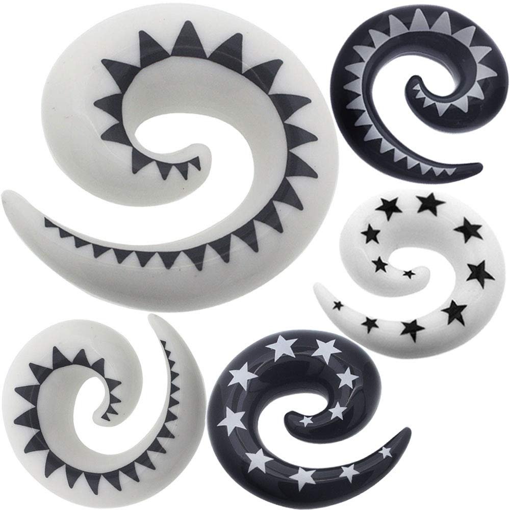 1/2 gauges ear plugs tunnels screw silicone steel double flare men black set stretching Taper 1/2 12mm