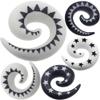1/2 gauges ear plugs tunnels screw silicone steel double flare men black set stretching Taper 1/2 12mm view 1