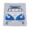 BRISA VW Collection - Volkswagen Picnic Cuddle Throw Blanket T1 Bus Campervan (Samba Stripes/Blue/200x150cm/59x78.7 in.) view 1