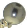 HADRIA 12mm silver plate lt grey faux pearl clip on earrings view 3