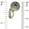 HADRIA 12mm silver plate lt grey faux pearl clip on earrings view 4
