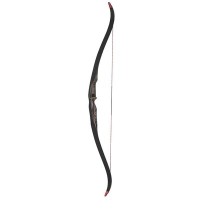 Bear Archery Fred Bear Super Grizzly Recurve 45 lbs. LH, Black Maple-Red Stripe, One Size