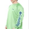 Columbia Men's Terminal Tackle Long Sleeve Fishing Shirt, Key West/Vivid Blue Logo, Medium view 3