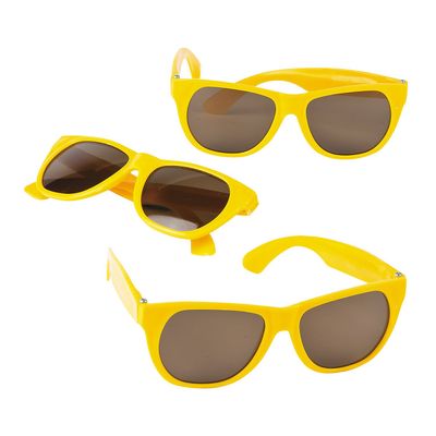 Fun Express - Yellow Nomad Sunglasses - Apparel Accessories - Eyewear - Sunglasses - 12 Pieces