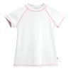 UPF 50+ Short Sleeve Rashguard for Girls | White by City Threads view 1