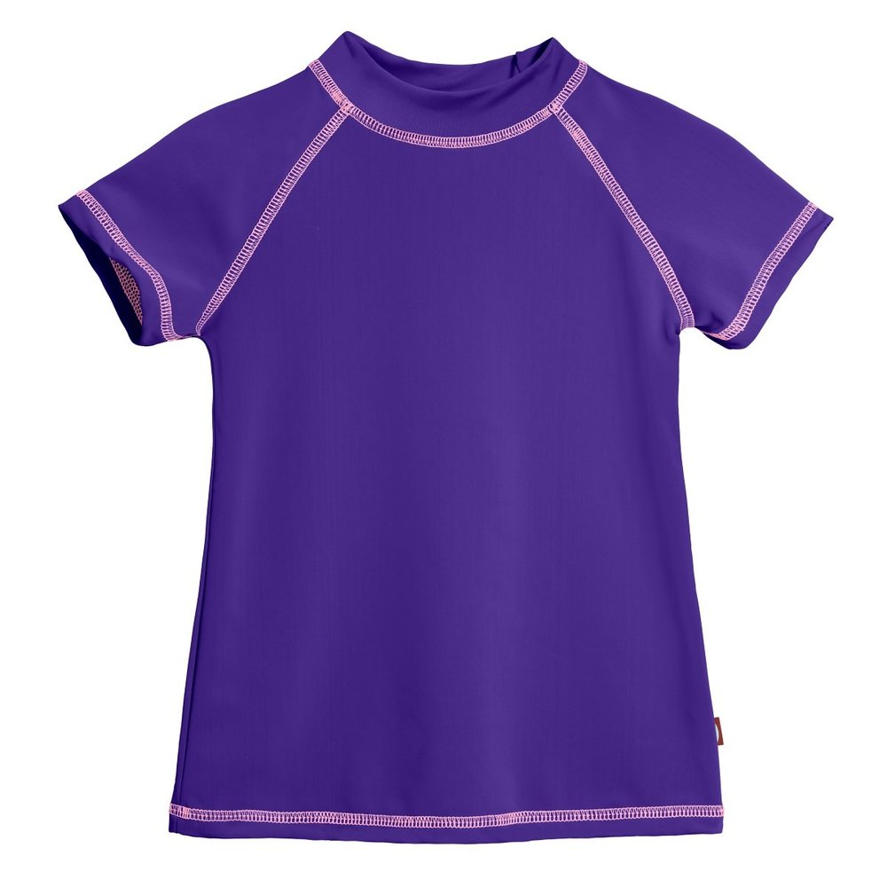 Purple UPF 50+ Short Sleeve Rashguard for Girls by City Threads