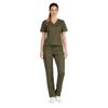 M&M SCRUBS Womens Scrub Set V-Neck Top & Pants | Soft Poly-Cotton Medical Uniform | Run Large M Olive view 1