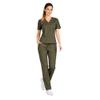 M&M SCRUBS Womens Scrub Set V-Neck Top & Pants | Soft Poly-Cotton Medical Uniform | Run Large M Olive view 4