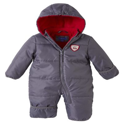 iXtreme Boys Baby Snowsuit - Wind and Water Resistant Insulated Fleece Bunting Infant Snowsuit Newborn Winter Coats, Size 12-18 Months, Charcoal
