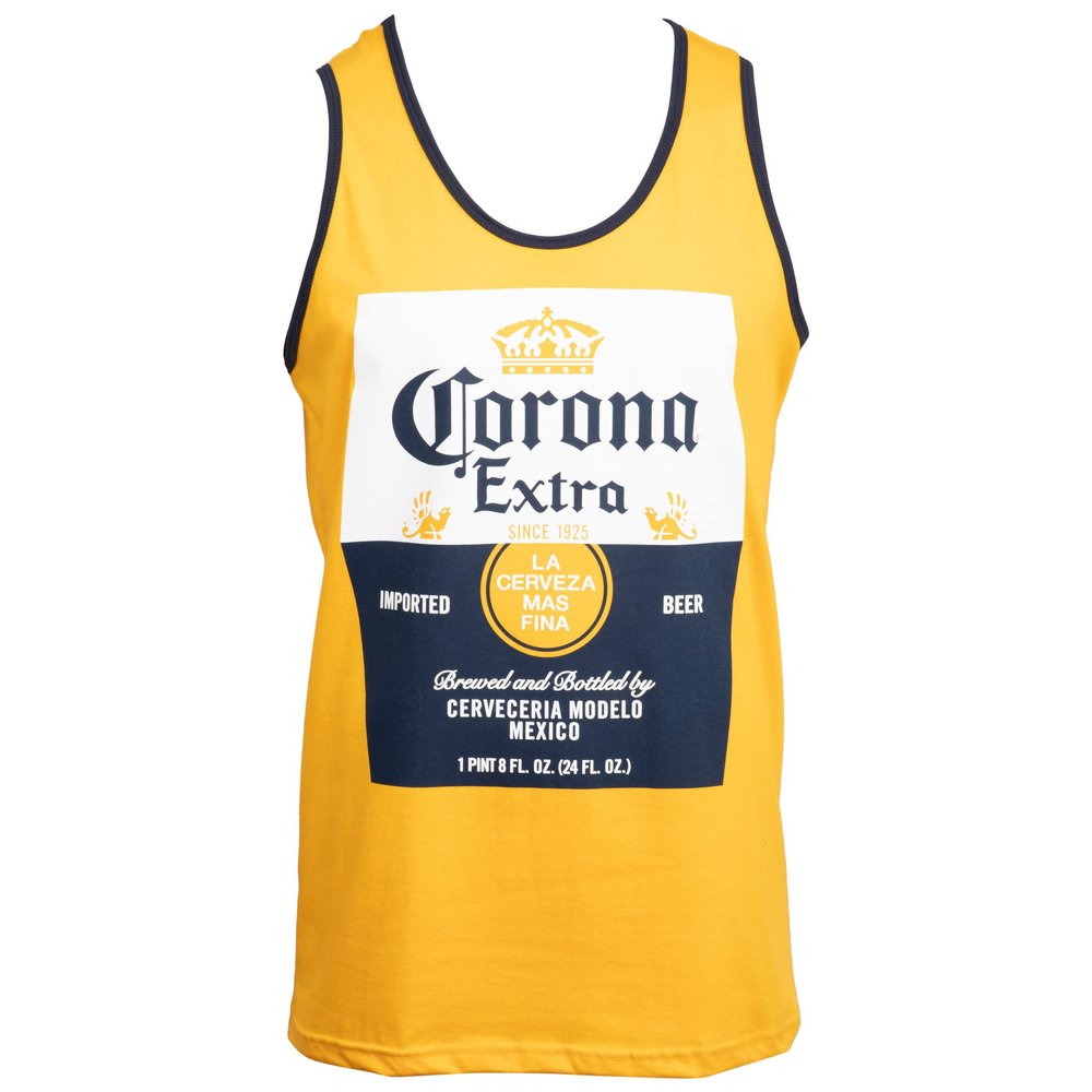 Corona Extra Classic Label Design Gold Ringer Tank (as1, Alpha, m, Regular, Regular, Medium)