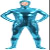 VSVO Shiny Spandex Open Face Full Bodysuit Zentai Suit for Adults and Children (Large, Sky Blue) view 2