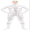 VSVO Shiny Spandex Open Face Full Bodysuit Zentai Suit for Adults and Children (Large, White) view 1
