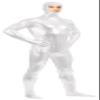 VSVO Shiny Spandex Open Face Full Bodysuit Zentai Suit for Adults and Children (Large, White) view 2