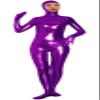 VSVO Shiny Spandex Open Face Full Bodysuit Zentai Suit for Adults and Children (Large, Purple) view 1