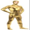 VSVO Shiny Spandex Open Face Full Bodysuit Zentai Suit for Adults and Children (Small, Gold) view 3