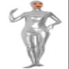 VSVO Shiny Spandex Open Face Full Bodysuit Zentai Suit for Adults and Children (Medium, Silver) view 1