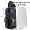 Leaper Retro Crossbody Bag Sling Bag Canvas Messenger Bag for Men Women Shoulder Bag Crossbody Handbags Satchel Coffee, M view 4