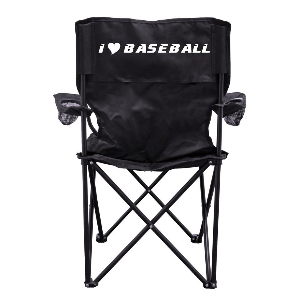 VictoryStore I Love Baseball Camping Chair with Carry Bag