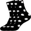 BambooMN Super Soft Warm Microfiber Cozy Fuzzy Polka Dot Socks - 3 Pairs - 07 Coal view 1