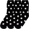 BambooMN Super Soft Warm Microfiber Cozy Fuzzy Polka Dot Socks - 3 Pairs - 07 Coal view 2