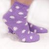 BambooMN Super Soft Warm Microfiber Cozy Fuzzy Polka Dot Socks - 3 Pairs - 07 Coal view 3