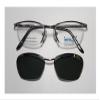 Elite Eyewear Intelli Clip 719 For Ladies/Women Designer Half-rim Sunglass Lens Clip-Ons Rhinestones Spring Hinges Eyeglasses/Eye Glasses (49-18-135, Gunmetal) view 3
