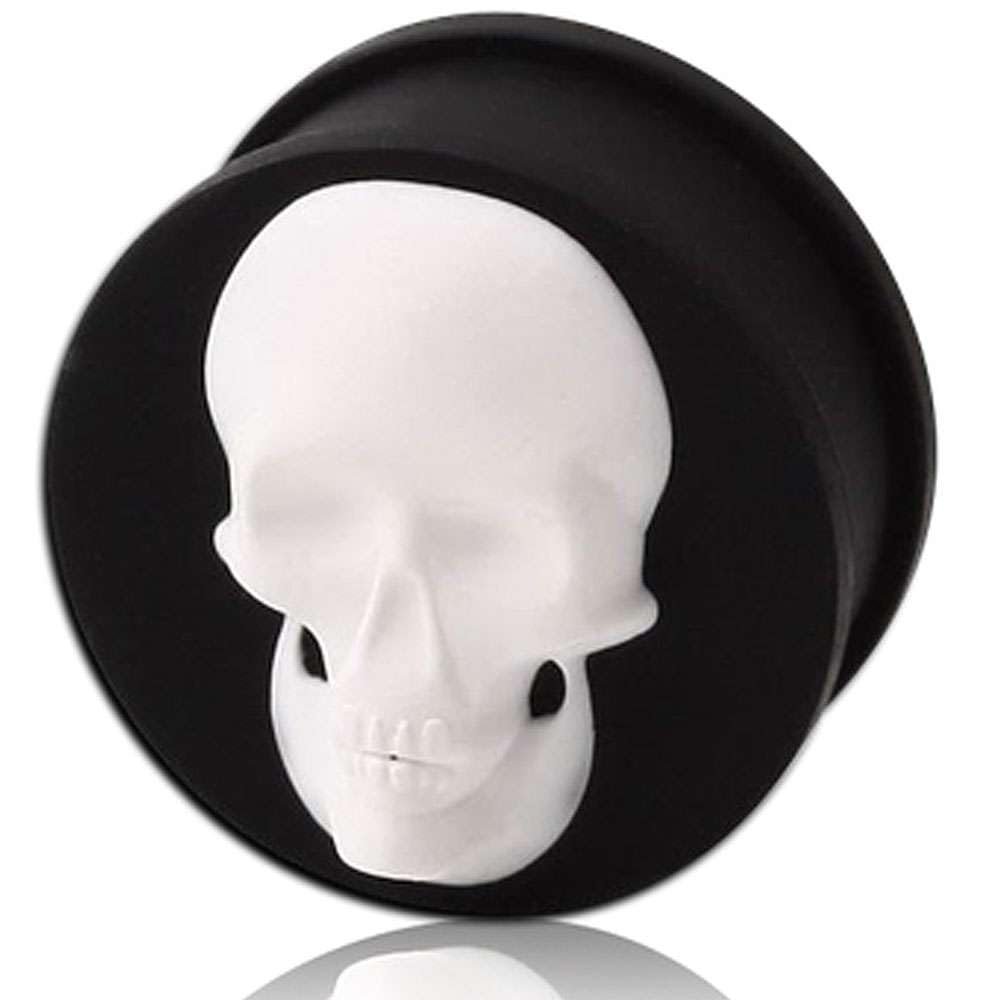 MoDTanOiz 9/16 inch Gauge Gauges 14mm Ear Plugs Plug Weight Flesh Tunnels Tunnel Streching Ears Double Single Flare Steel Stone Wood Earrings Silicone Men Women Black 9/16 14mm