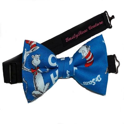 EmilyRose Couture Men's Special Characters Bow Ties (Adult-12 years or older, Cat in the Hat)