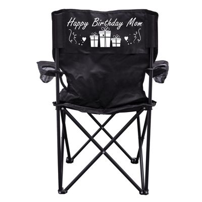 VictoryStore Happy Birthday Mom Camping Chair with Carry Bag