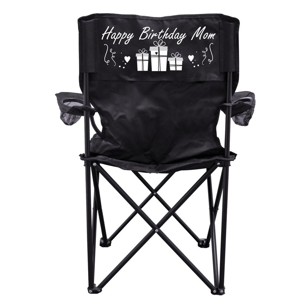 VictoryStore Happy Birthday Mom Camping Chair with Carry Bag